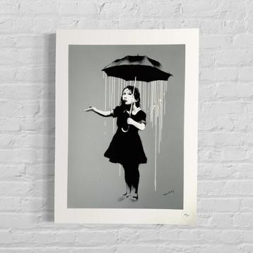 Genummerde Editie BANKSY Girl With Umbrella Lola beschikbaar voor biedingen