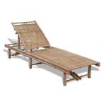Bamboe Ligbed - Duurzaam | Retour Deal | Geniet nu van -40%, Verzenden, Nieuw, Hout, Verstelbaar