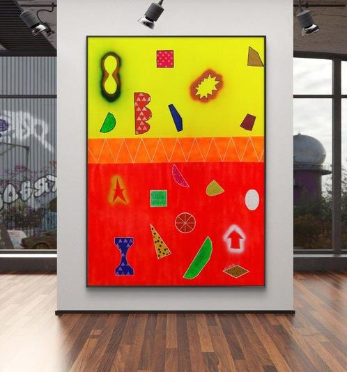 Miriam Chiera (1969) - FLUO CARIOCA. ( XXL ), Antiek en Kunst, Kunst | Schilderijen | Modern