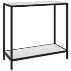 vidaXL Wandtafel 80x35x75 cm gehard glas wit, Huis en Inrichting, Tafels | Bijzettafels, Verzenden, Nieuw