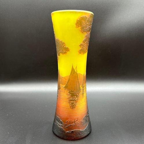 J.Michel , Paris - Vase  - Verre - Vase couvert/vase en, Antiquités & Art, Antiquités | Verre & Cristal