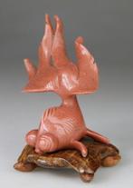 Beeldhouwwerk - Statuette - Vis - Beeldhouwwerk - Voetstuk