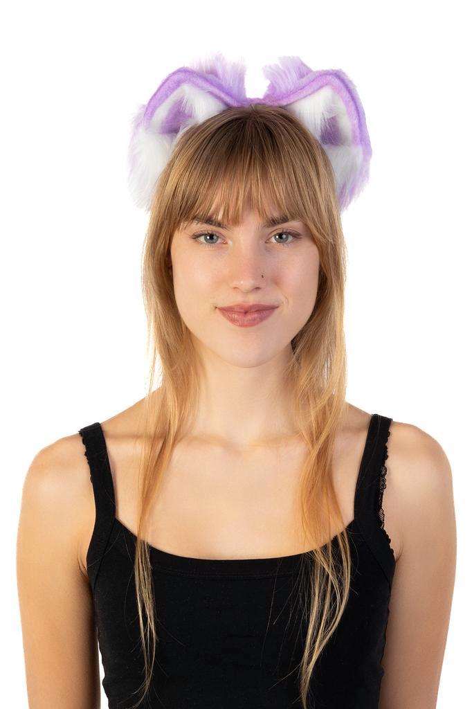 Haarband Furry Oortjes Paars Wit Kat Poes Vos Diadeem Dons D, Kleding | Dames, Carnavalskleding en Feestkleding, Nieuw, Ophalen of Verzenden