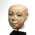 Oud-Egyptisch Kalksteen Hoofd van de hogepriester van Ptah