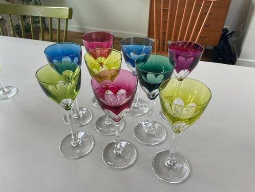 Val Saint Lambert - Drinkservies (9) - Kristal - Kristallen, Antiek en Kunst, Antiek | Glaswerk en Kristal