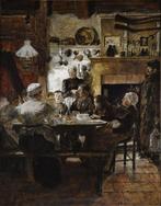 Hermann Vogel (1854-1918) -  Ecole Allemande - Le repas a