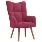 Fluwelen Relaxzetel Wijnrood | Tweede Kansje | Topcomfort!, Huis en Inrichting, Fauteuils, Verzenden, Nieuw, Minder dan 75 cm