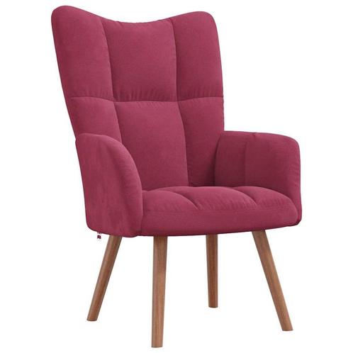 Fluwelen Relaxzetel Wijnrood | Tweede Kansje | Topcomfort!, Huis en Inrichting, Fauteuils, 50 tot 75 cm, Minder dan 75 cm, Nieuw