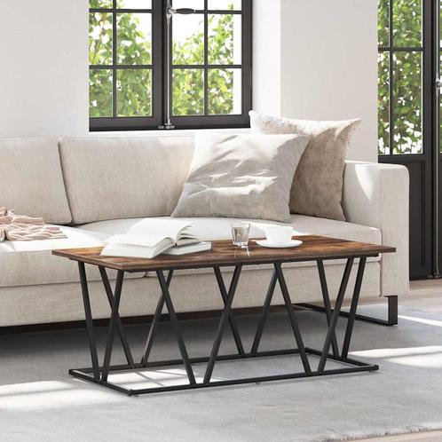 vidaXL Koffietafel - Gerookt Eiken - 100x50x40 cm -, Huis en Inrichting, Tafels | Salontafels, Nieuw, Verzenden