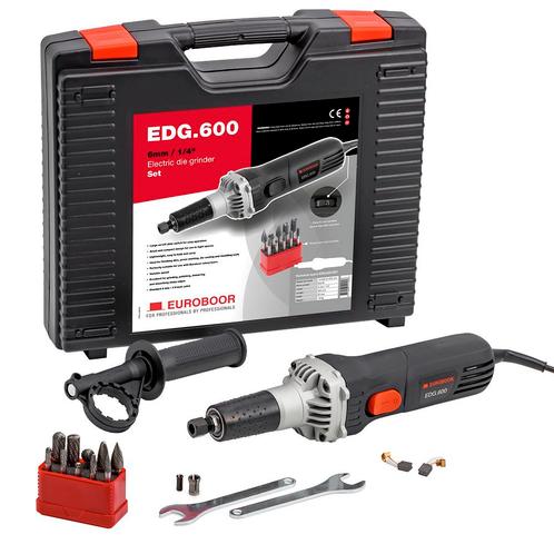 EDG.600 SET EU2 - Elektrische slijpmachine set, 220 V, 600 W, Doe-het-zelf en Bouw, Gereedschap | Lasapparaten, Ophalen of Verzenden