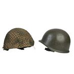 Twee stalen Nederlandse m53 leger Helmen. - Militaire helm