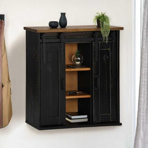 vidaXL Hangkast HALDEN 2 schuifdeuren 75x22,5x70 cm, Huis en Inrichting, Kasten | Overige, Nieuw, Verzenden