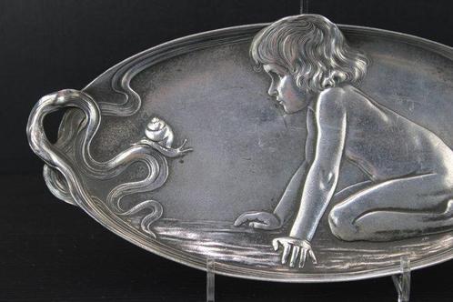 WMF / Geislingen - Plaque - Plateau Art Nouveau avec un, Antiek en Kunst, Kunst | Designobjecten