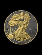 États-Unis. 1 Dollar 2021 Silver Eagle - Rutheniumm Gilded, Postzegels en Munten