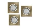 Veiling - EGLO IGOA inbouwspotset 3-delig brons 95x95mm