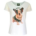 Verysimple • wit shirt met hond • 38 (IT44), Kleding | Dames, Blouses en Tunieken, Maat 38/40 (M), Verzenden, Nieuw, Wit