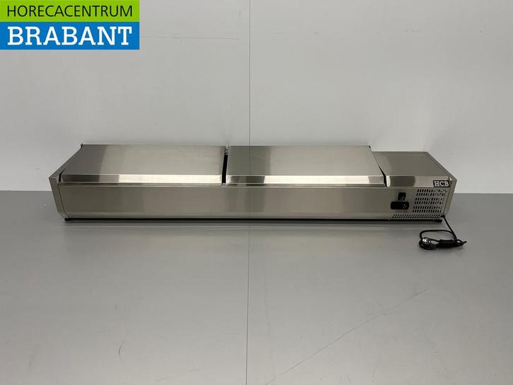 HCB RVS Opzetvitrine Opzet koelvitrine saladière 9 x 1/4 GN, Zakelijke goederen, Horeca | Keukenapparatuur, Ophalen of Verzenden