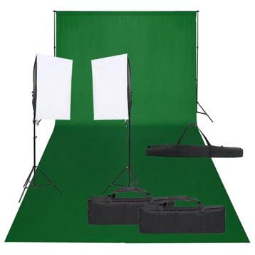 vidaXL Fotostudioset met verlichtingsset en achtergrond, Audio, Tv en Foto, Fotografie | Fotostudio en Toebehoren, Verzenden, Nieuw