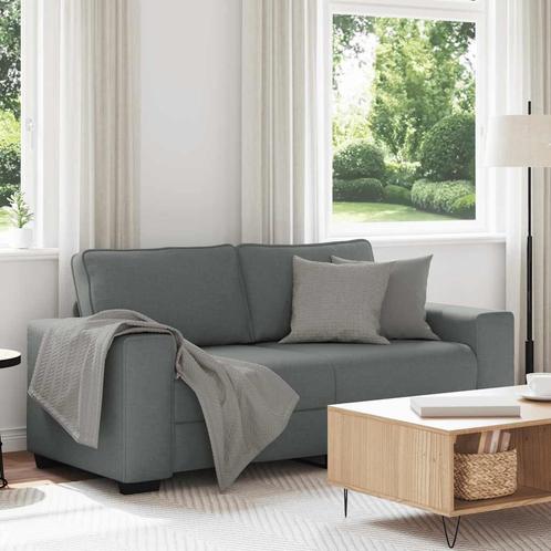 vidaXL 2-zitsbank 140 cm stof donkergrijs, Huis en Inrichting, Zetels | Zetels, Nieuw, Verzenden