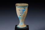 Oud-Egyptisch Faience vaas voor zalven - 4.8×2.7×2.7 cm -