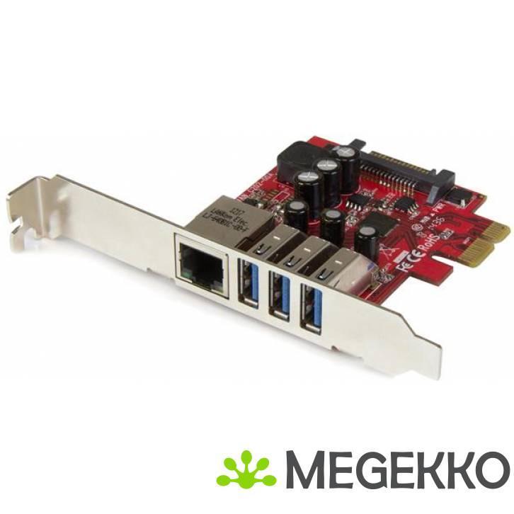 StarTech.com 3-poorts PCI Express USB 3.0-kaart + gigabit, Computers en Software, Overige Computers en Software, Nieuw, Verzenden
