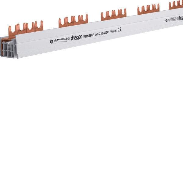 Hager Quickbusbar Kamrail - KDN480B, Bricolage & Construction, Électricité & Câbles, Envoi