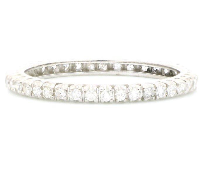 Zonder Minimumprijs - Ring - 18 karaat Witgoud - 0.60ct. tw., Handtassen en Accessoires, Ringen