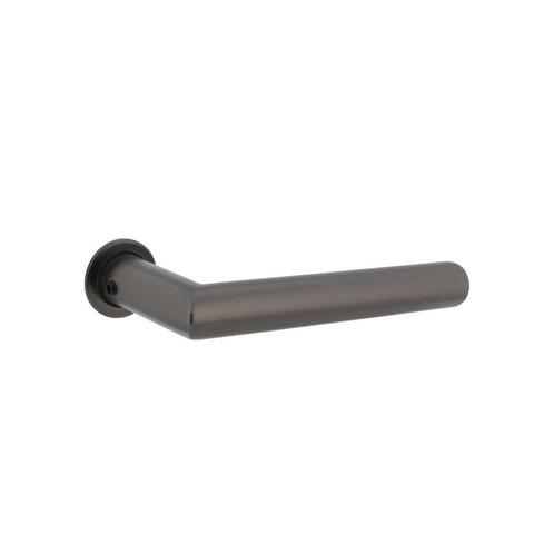Deurklink Jura met minimalistische rozet antraciet grijs, Doe-het-zelf en Bouw, Hang- en Sluitwerk, Klink of Kruk, Nieuw, Ophalen of Verzenden