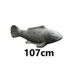 Beeld, XL Carp 107cm! - 40 cm - gegoten steen
