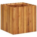 vidaXL Plantenbak verhoogd 50x50x50 cm massief acaciahout, Tuin en Terras, Verzenden, Nieuw