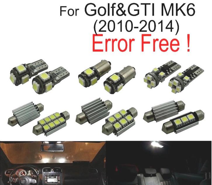 KIT 14 AMPOULES LED INTÉRIEUR POUR VOLKSWAGEN VW GOLF 6 MK6, Auto-onderdelen, Verlichting, Verzenden