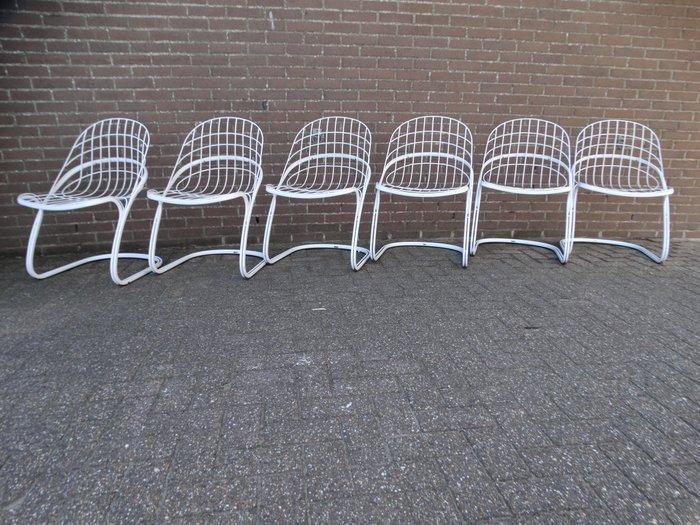 Thema - Gastone Rinaldi - Chaise (6) - Pascale - Métal, Antiquités & Art, Antiquités | Meubles | Chaises & Canapés