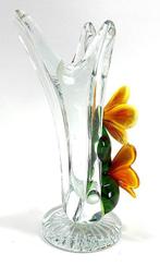 Vaso Decoro Floreale e Collo Trilobato - Vintage Anni 60 -