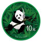 Chine. 10 Yuan 2014 1oz Chinese Panda Smoking Cannabis Cyber