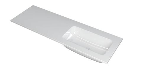 INK Wastafel Faktor polystone rechts zonder kraangat 140 cm, Doe-het-zelf en Bouw, Sanitair, Overige typen, Nieuw, Ophalen of Verzenden