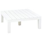 vidaXL Table de jardin Blanc 78x78x31 cm Plastique, Jardin & Terrasse, Neuf, Verzenden