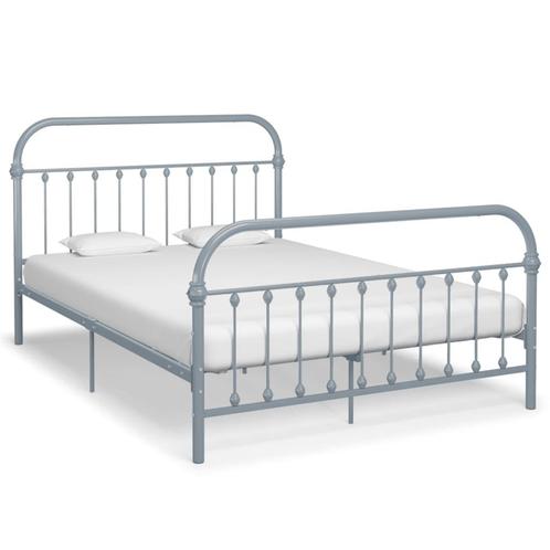 vidaXL Bedframe metaal grijs 160x200 cm, Huis en Inrichting, Slaapkamer | Bedden, Nieuw, Verzenden