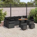vidaXL Tuinbank Set met kussen met opslag met kussen 10 pcs, Tuin en Terras, Verzenden, Nieuw