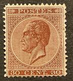 België 1865 - Leopold I profiel naar links 30c bruin -, Gestempeld