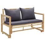 vidaXL Tuinbank met kussens 115 cm bamboe, Tuin en Terras, Verzenden, Nieuw