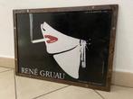 rene gruau - Inschrijving in ijzer - rene gruau - Plaque -