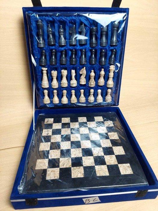 Schaakspel - steen, Antiek en Kunst, Curiosa en Brocante