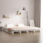vidaXL Palletbed massief grenenhout wit 160x200 cm, Verzenden, Nieuw