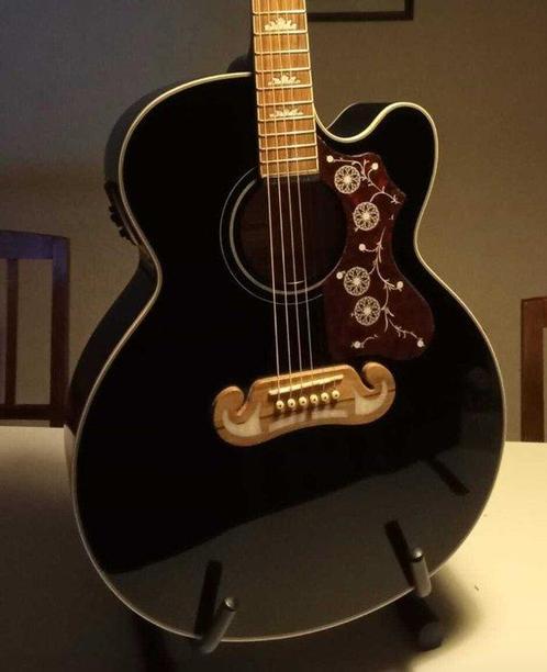 Epiphone - EJ-200SCE/BK -  - Guitare acoustique - Indonésie, Muziek en Instrumenten, Snaarinstrumenten | Gitaren | Akoestisch