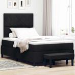 vidaXL Boxspring Bed met Matras & Bank Zwart 120x200 cm Stof, Huis en Inrichting, Slaapkamer | Bedden, Verzenden, Nieuw