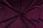 Velvet stof donker bordeaux rood stof - 10m rol - Polyester, Hobby en Vrije tijd, Nieuw, Verzenden