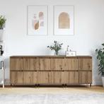 vidaXL Dressoirs 3 pcs artisanaal eikenkleurig 180 x 35 x 70, Huis en Inrichting, Verzenden, Nieuw