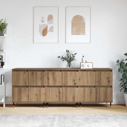 vidaXL Dressoirs 3 pcs artisanaal eikenkleurig 180 x 35 x 70, Huis en Inrichting, Kasten | Dressoirs, Nieuw, Verzenden