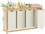 Wasmand - 4 manden - totaal 200 liter - met plank - 125 cm, Verzenden, Nieuw