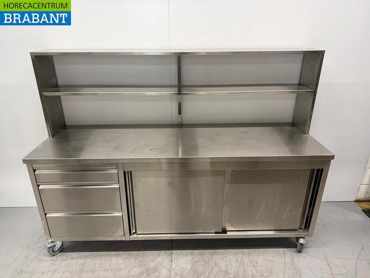 Armoire de travail mobile en acier inoxydable avec pont à, Zakelijke goederen, Horeca | Overige, Verzenden